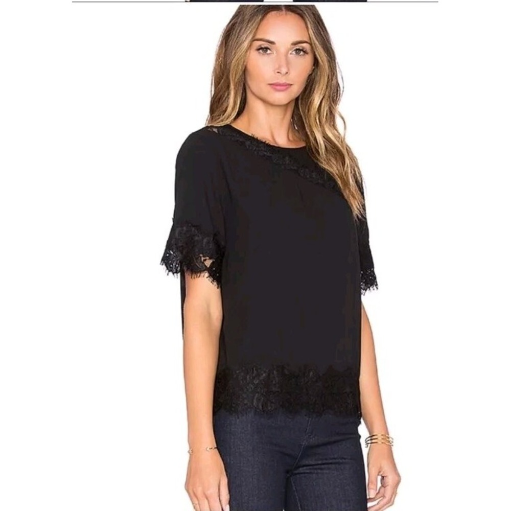 Whitney Eve M NWT Black Silky 'Topaz' Blouse